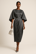 Robe Longue  Élégante à Manches Lanterne MAX FOR ME