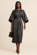 Robe Longue  Élégante à Manches Lanterne MAX FOR ME