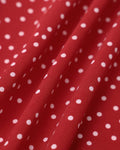 Robe Longue Femme Enveloppe à Volants à Pois Rouge MAX FOR ME
