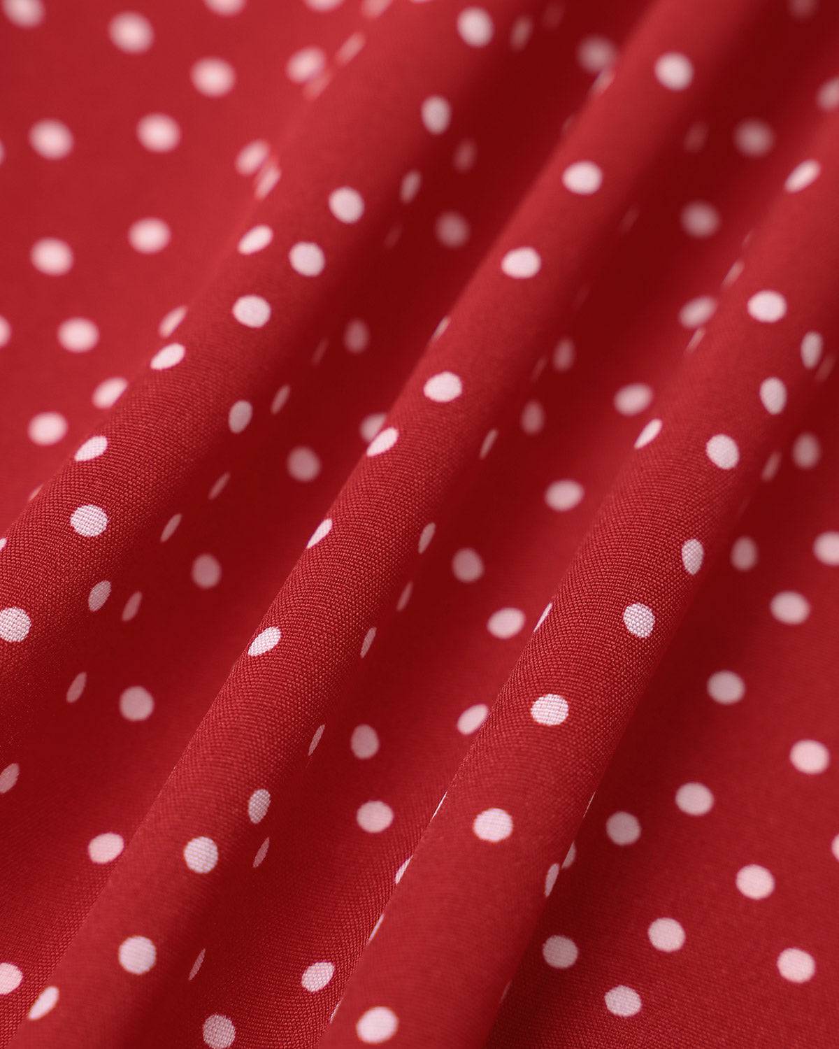 Robe Longue Femme Enveloppe à Volants à Pois Rouge MAX FOR ME