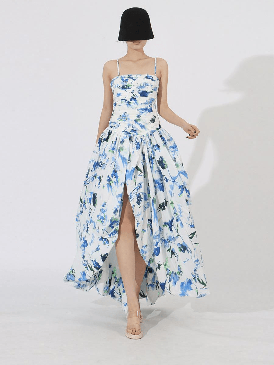 Robe Longue Femme Imprimée Sans Bretelles MAX FOR ME