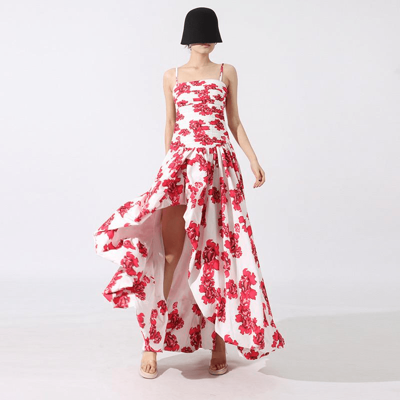 Robe Longue Femme Imprimée Sans Bretelles MAX FOR ME