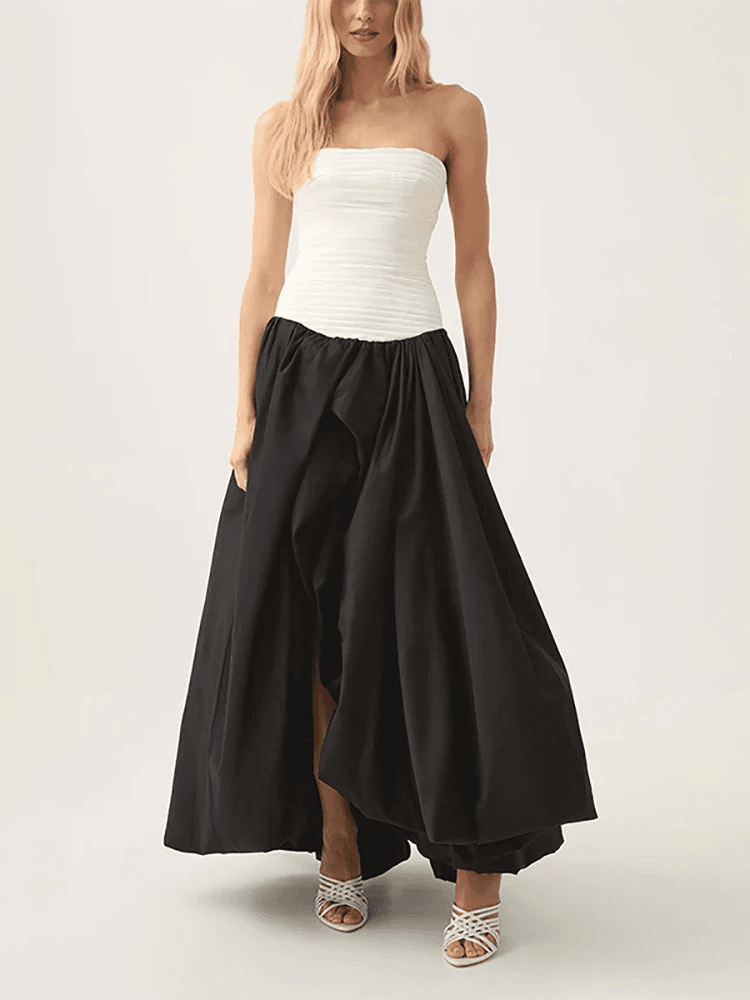 Robe Longue Femme Imprimée Sans Bretelles MAX FOR ME