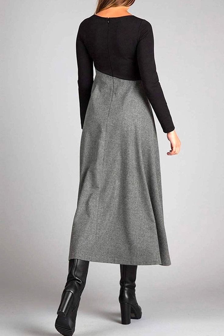Robe Longue Femme Noire Taille M Polyester Maxi Élégante MAX FOR ME
