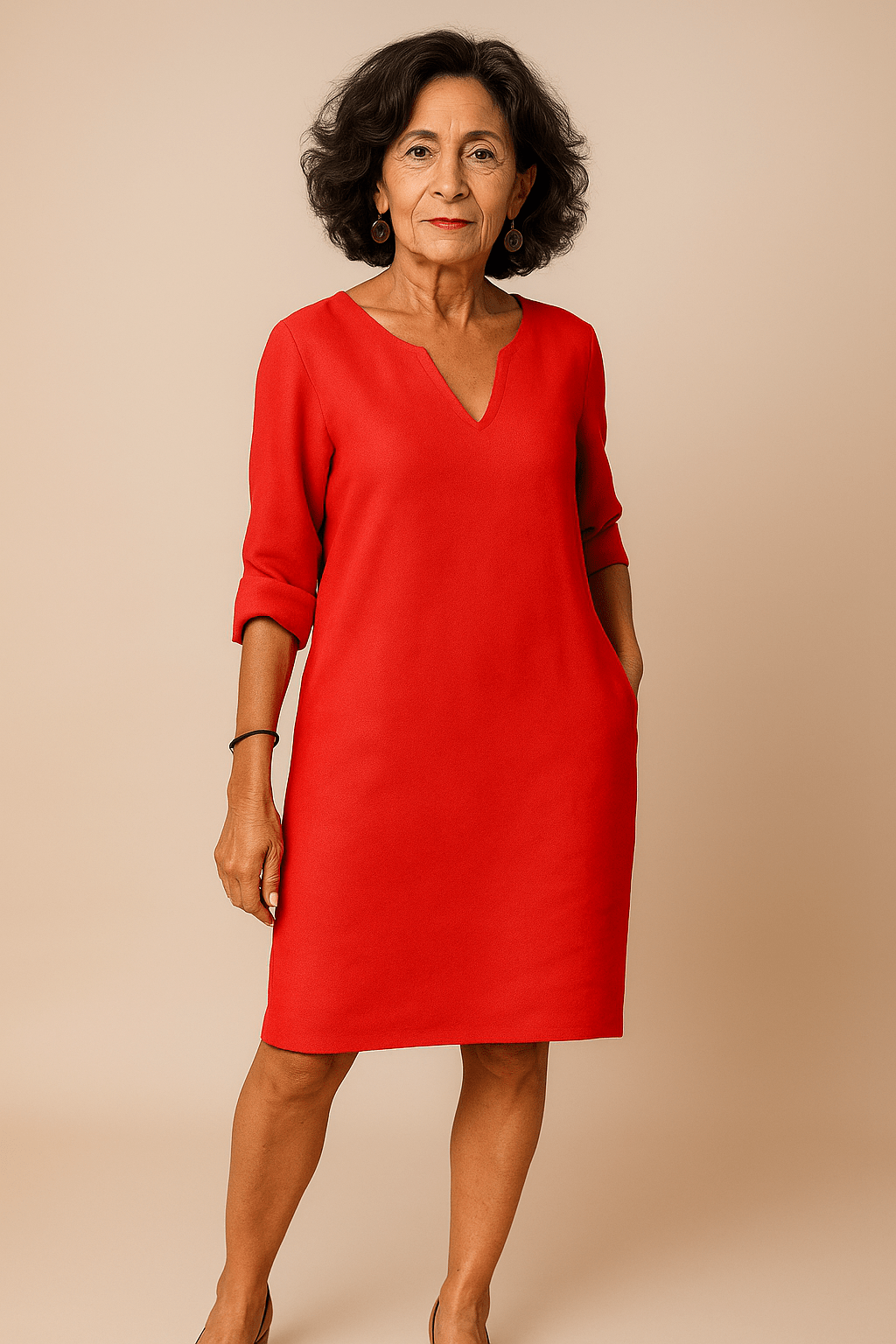 Robe Longue Femme V-Cou - Mélange Soie Mousseline Élégante Noir / S MAX FOR ME