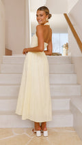 Robe Longue Halterneck– Coton Léger et Décolleté MAX FOR ME