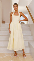 Robe Longue Halterneck– Coton Léger et Décolleté MAX FOR ME