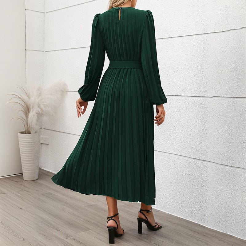 Robe Longue Plissée Verte MAX FOR ME