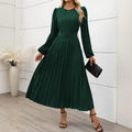 Robe Longue Plissée Verte MAX FOR ME