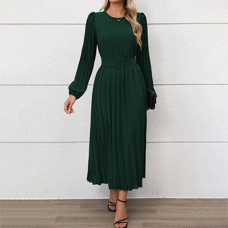 Robe Longue Plissée Verte MAX FOR ME