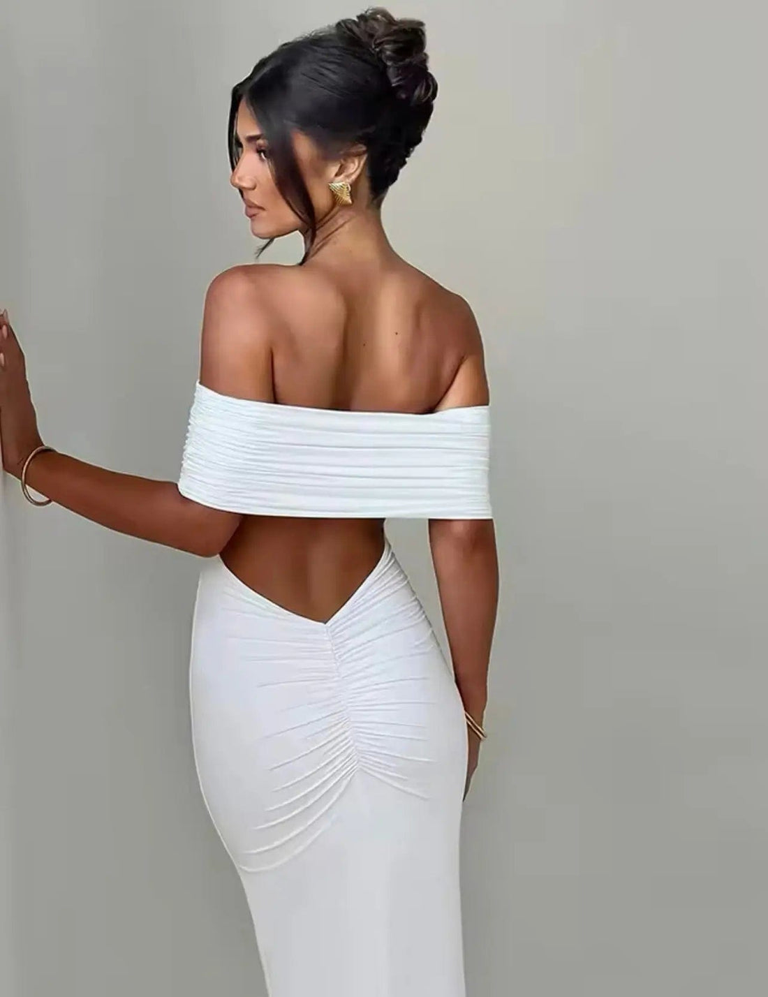 MAX for ME Robe longue sans bretelle - Dos nu en V