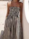 Robe maxi à rayures – Coupe longue fluide avec buste smocké MAX FOR ME