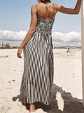 Robe maxi à rayures – Coupe longue fluide avec buste smocké MAX FOR ME