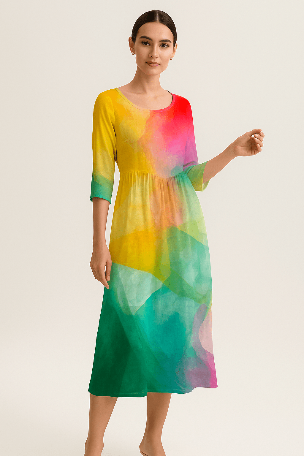 Robe Maxi Femme Élégante Fleurie 