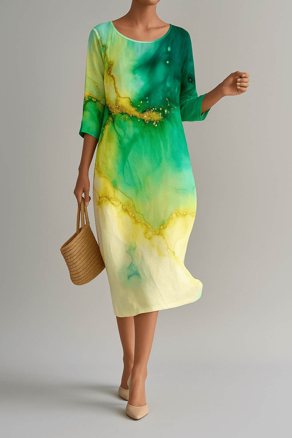 Robe Maxi Femme Élégante Fleurie 