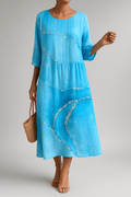 Robe Maxi Femme Élégante Fleurie 