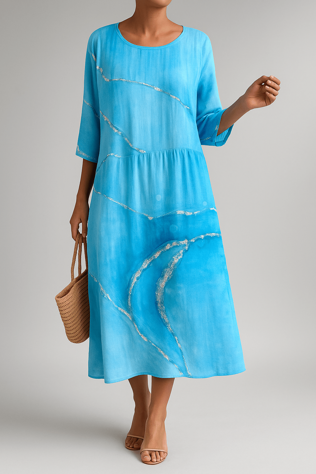 Robe Maxi Femme Élégante Fleurie 