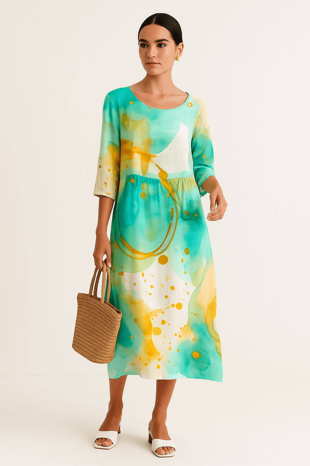 Robe Maxi Femme Élégante Fleurie 