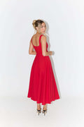 Robe mi-longue à bretelles ajustables – élégance fluide pour été chic MAX FOR ME