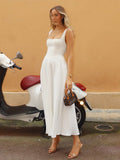 Robe mi-longue à bretelles ajustables – élégance fluide pour été chic MAX FOR ME