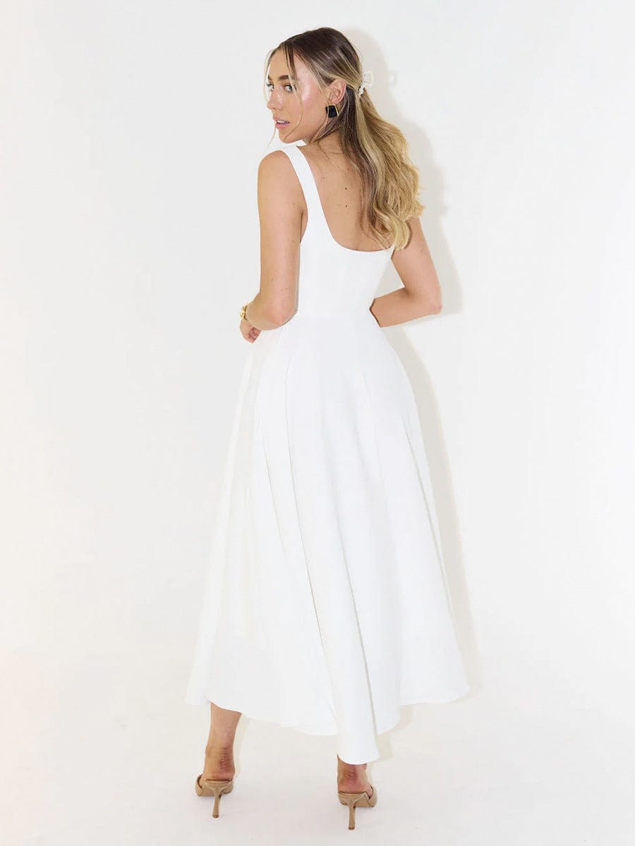 Robe mi-longue à bretelles ajustables – élégance fluide pour été chic MAX FOR ME
