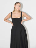 Robe mi-longue à bretelles ajustables – élégance fluide pour été chic MAX FOR ME