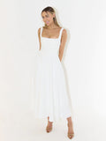 Robe mi-longue à bretelles ajustables – élégance fluide pour été chic MAX FOR ME
