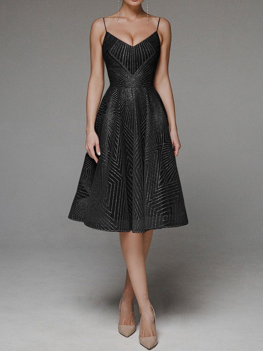 Robe midi brodée blanche – Encolure dos en V et silhouette fluide d’été Noir / S MAX FOR ME