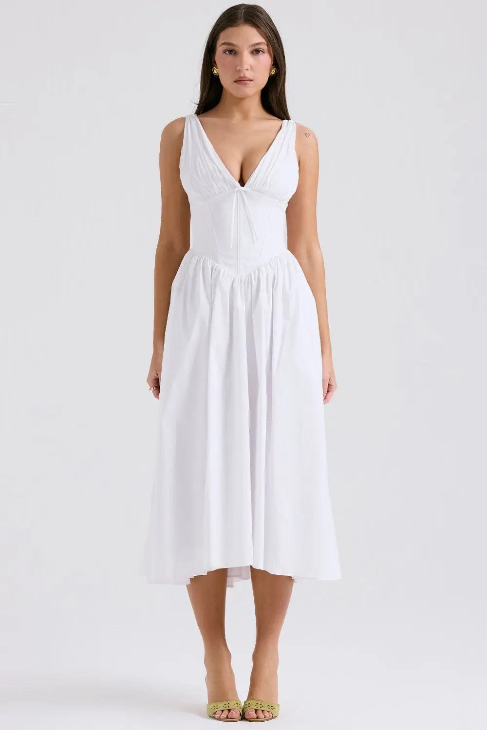 MAX for ME Robe midi Clara avec corsage et dos ouvert