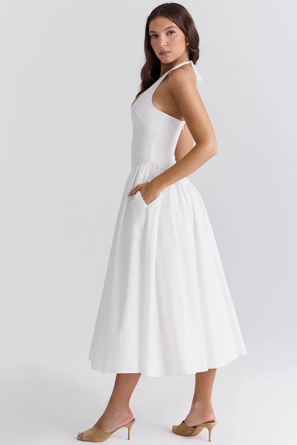 MAX for ME Robe midi Clara avec dos nu et jupe en tulle