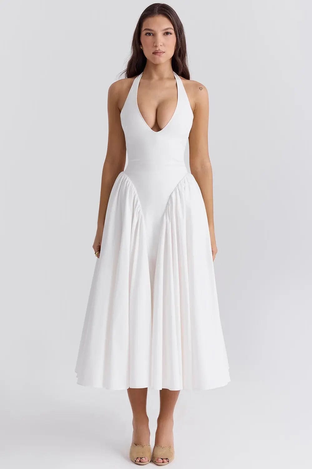 MAX for ME Robe midi Clara avec dos nu et jupe en tulle
