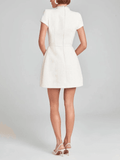Robe Midi Élégante avec Détails de Perles – Col Bijou et Poches Ornementées MAX FOR ME