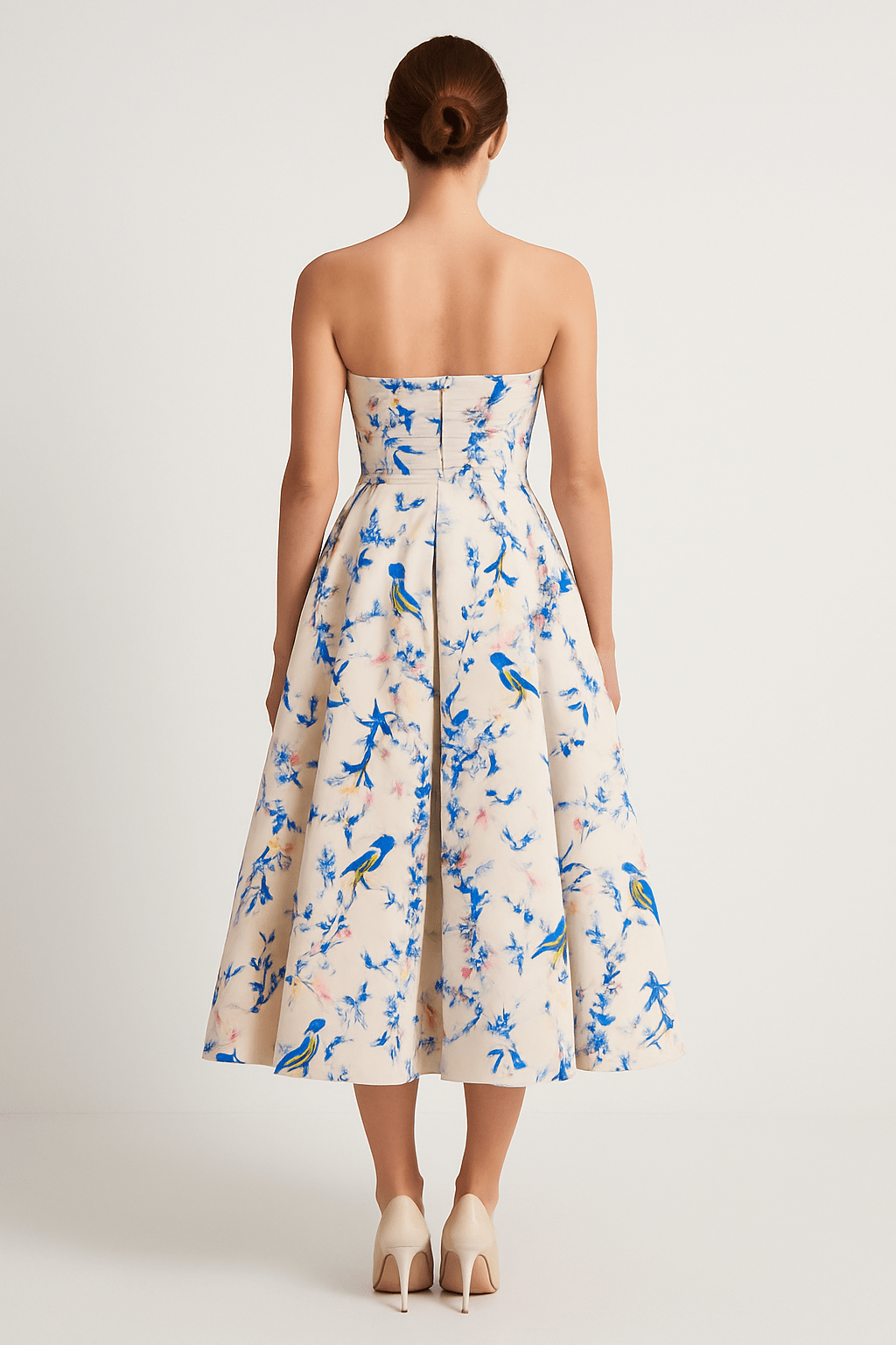 Robe Midi Évasée Birdie sans Bretelles Violet Flash / S MAX for ME