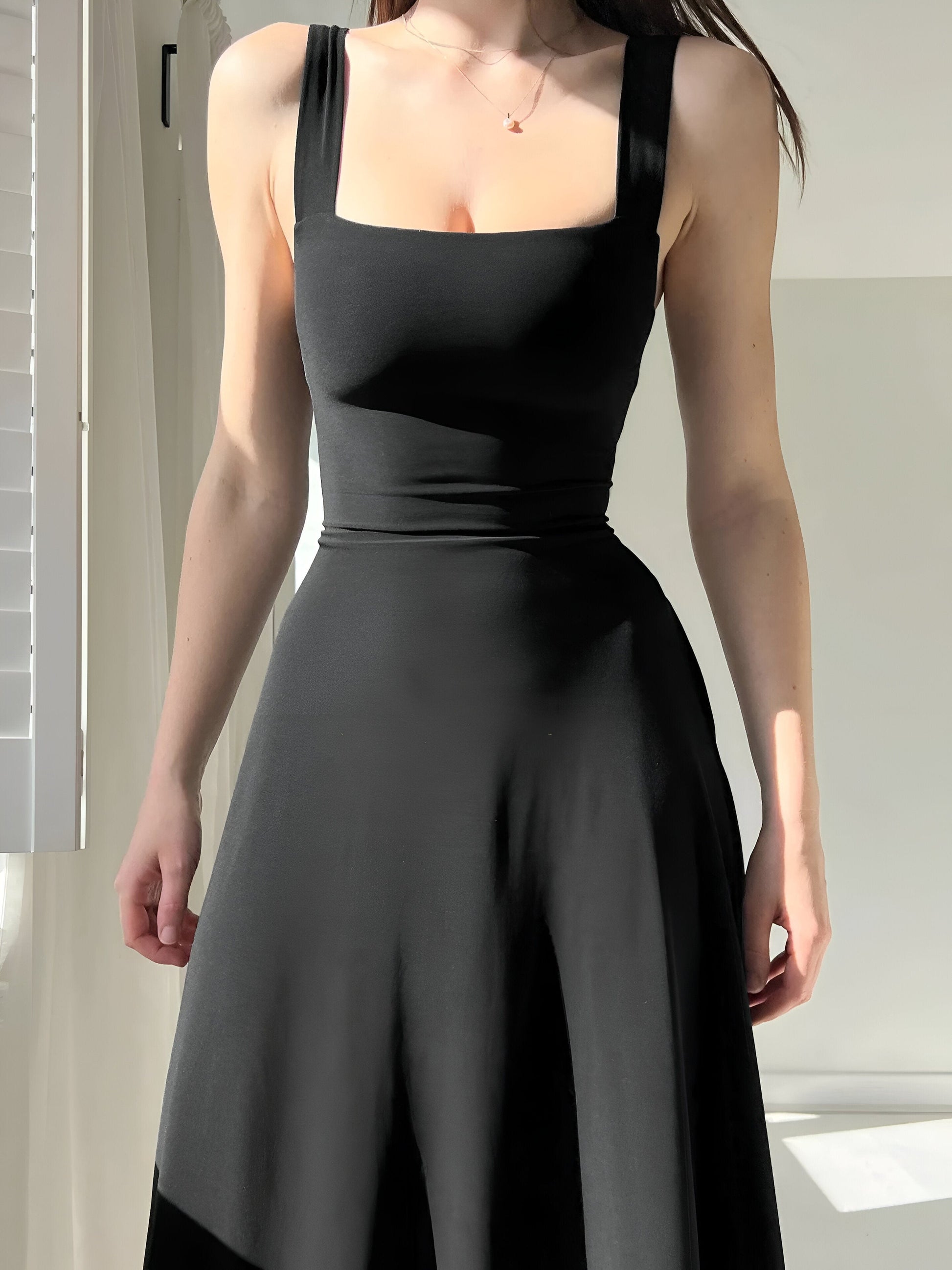 Robe Midi Femme Charbon – Élégance Chic et Intemporelle MAX FOR ME