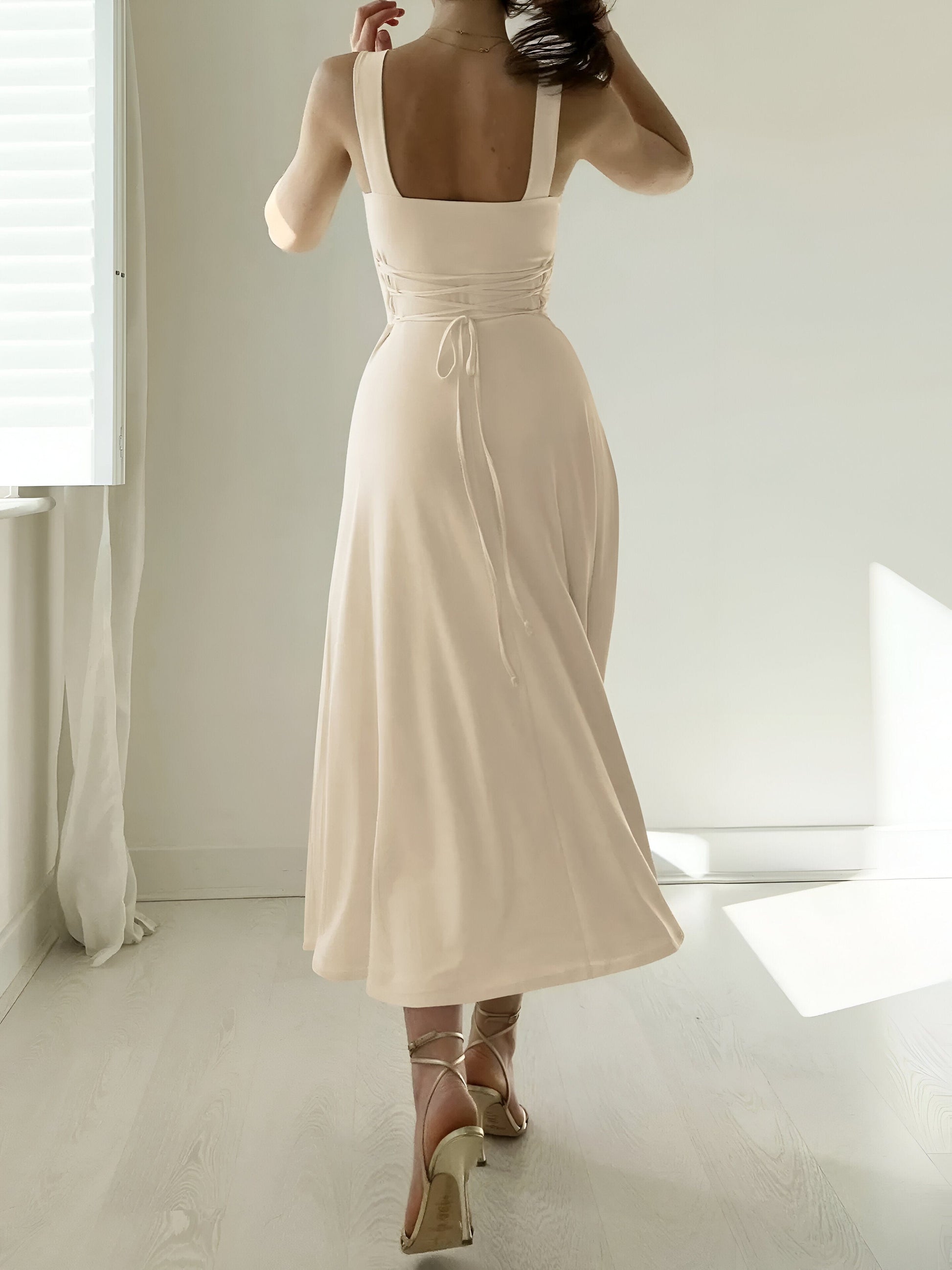 Robe Midi Femme Charbon – Élégance Chic et Intemporelle MAX FOR ME
