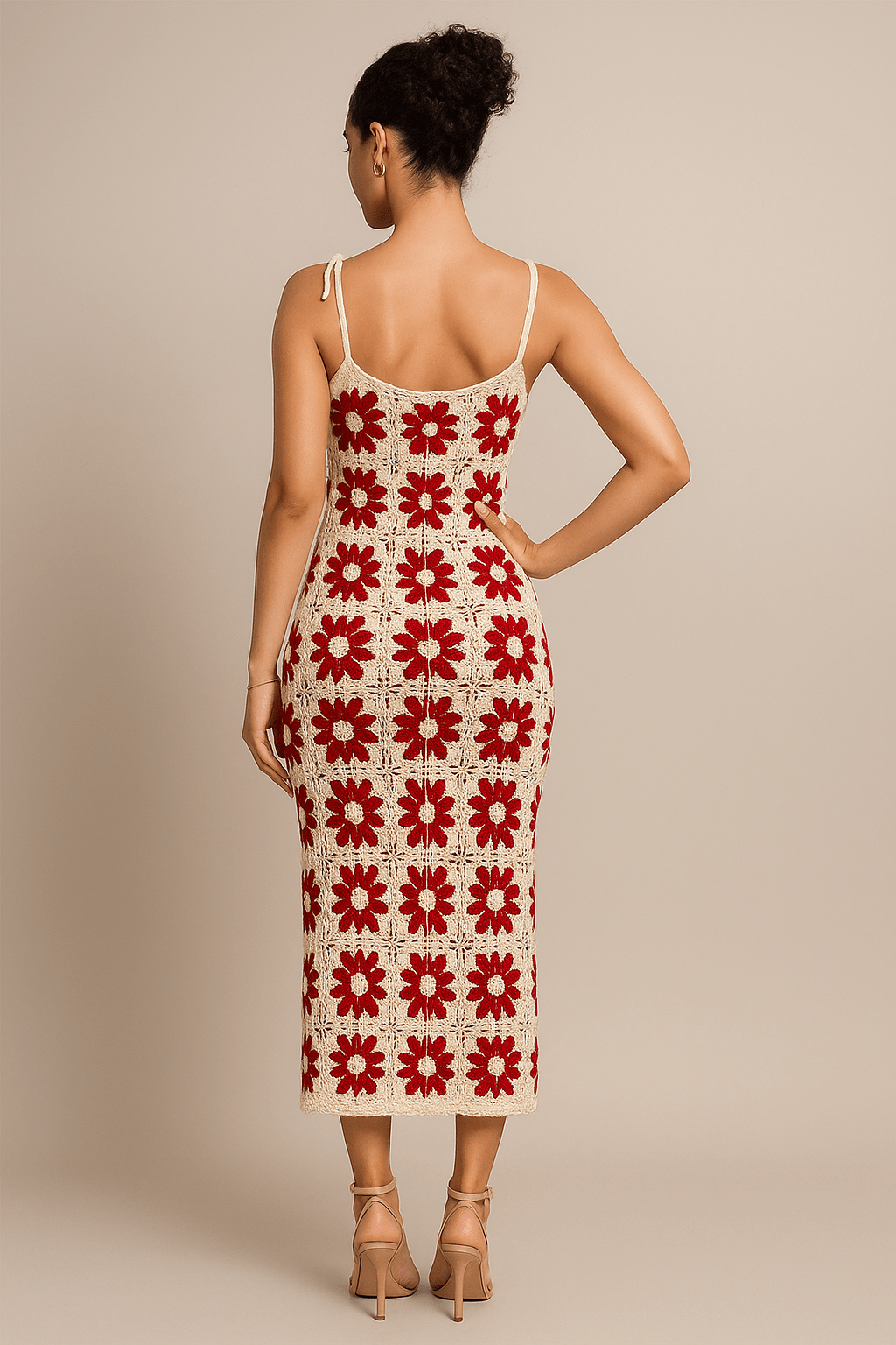 Robe Midi Femme Fleurie Tricot Chic MAX FOR ME