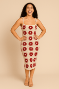 Robe Midi Femme Fleurie Tricot Chic MAX FOR ME