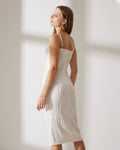 Robe Midi Femme Texturée – Élégante et Chic avec Bretelles MAX FOR ME