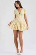 Robe mini florale avec corsage ajusté et jupe plissée MAX for ME