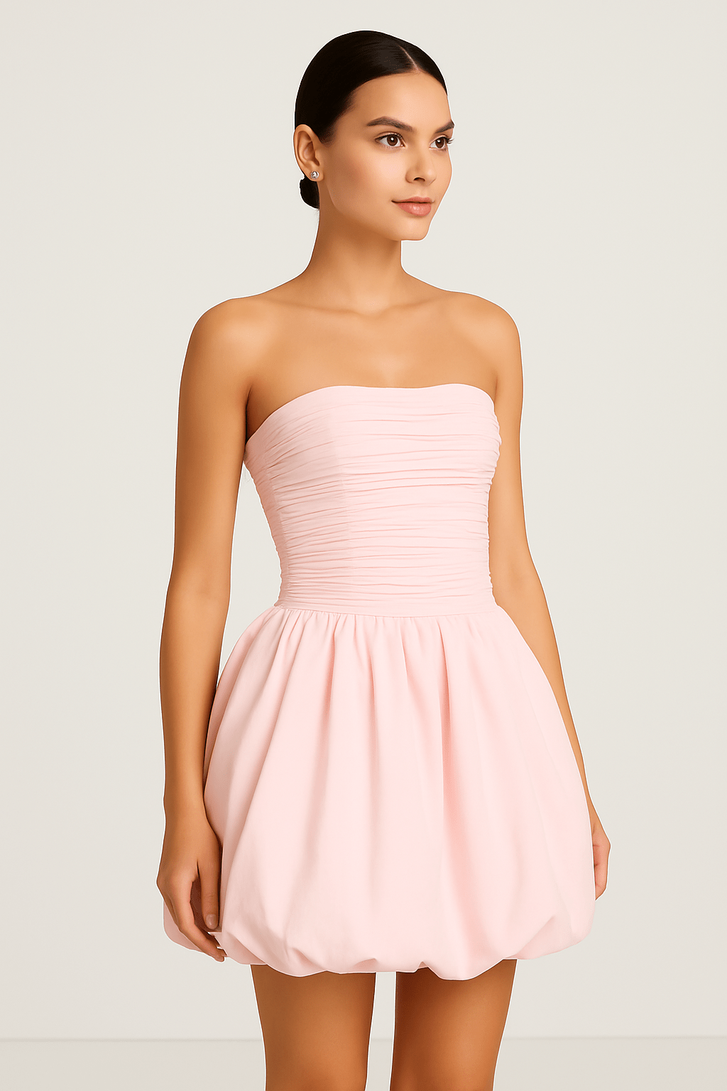 Robe Mini Iris Ballonnée Sans Bretelles MAX for ME