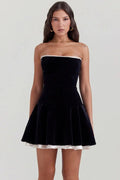 MAX for ME Robe mini Valentina en velours avec corset lacé