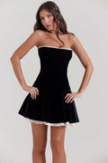 MAX for ME Robe mini Valentina en velours avec corset lacé
