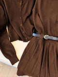 Robe tricot marron chocolat sans manches femme couleur sophistiquée MAX FOR ME