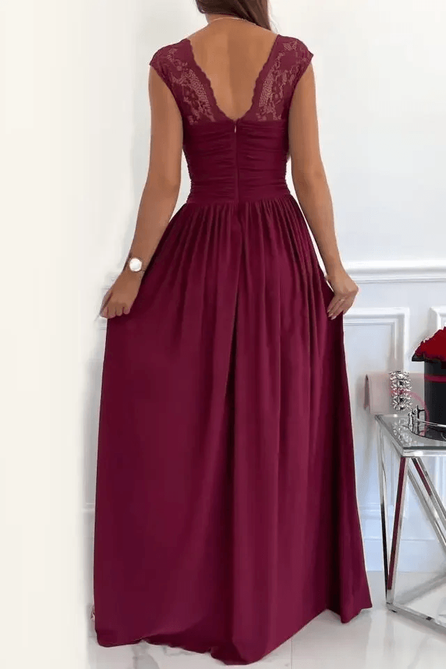 Robes de soirée longue - Manche en dentelle - Mode estivale 