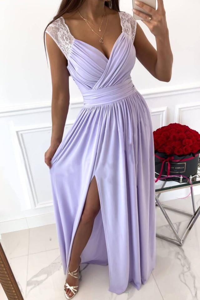 Robes de soirée longue - Manche en dentelle - Mode estivale MAX for ME