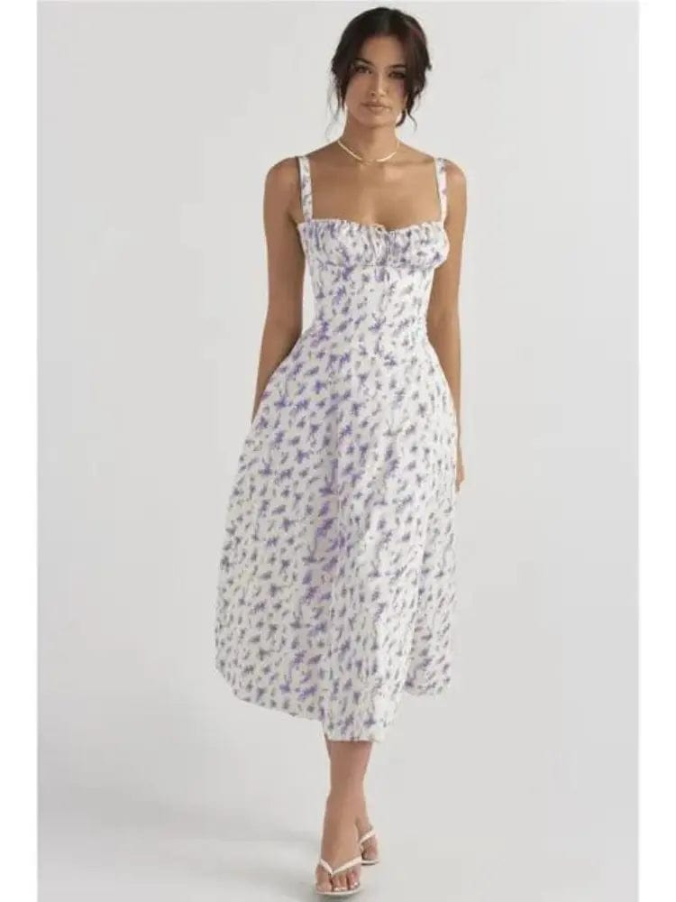 MAX for ME robes 36 / Violet Robe Fleurie Caraco