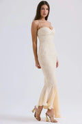 MAX for ME robes Robe longue Delphine en dentelle et chiffon