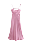 Robe longue Éloïse en satin duchesse 
