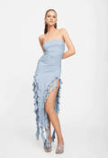 MAX for ME robes Robe longue Léa en georgette – fluidité sensuelle et détails raffinés