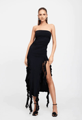 MAX for ME robes Robe longue Léa en georgette – fluidité sensuelle et détails raffinés